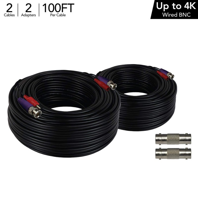 Night Owl 100 ft. in-Wall Rated Video/Power Camera Extension Cable with Extension Adapter (2-Pack) - Image 2